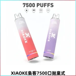 XIAOKE梟客7500Puffs跑馬燈拋棄式電子煙 可充電一次性